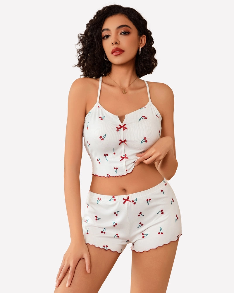 Ribbed Cami Pajama Set 2 Piece PJ Set