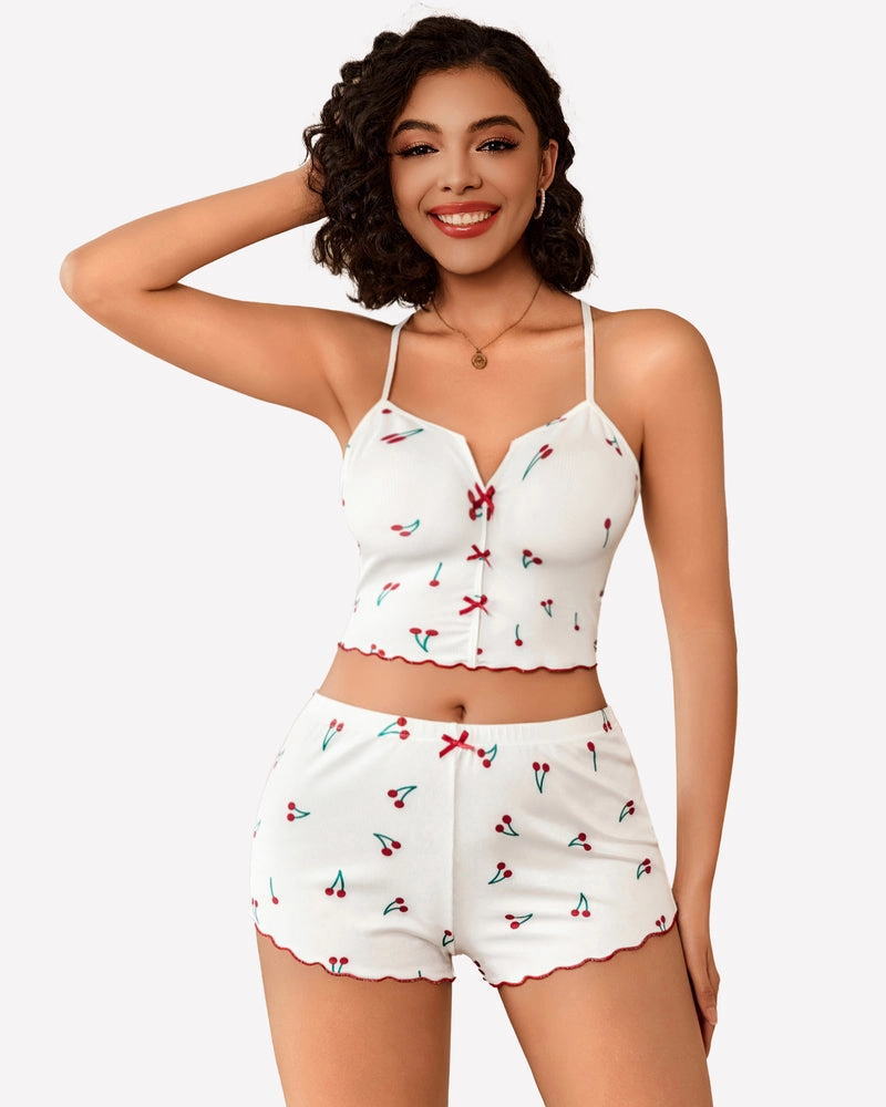 Ribbed Cami Pajama Set 2 Piece PJ Set