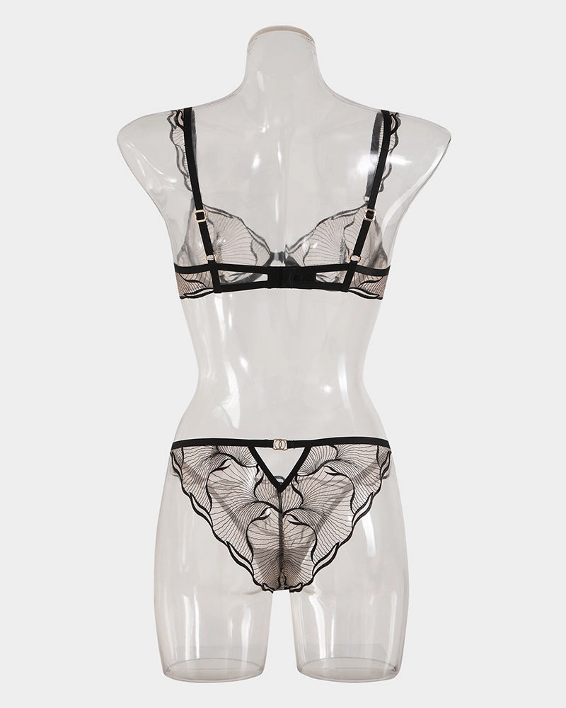 Ruffle Shoulder Strap Bra