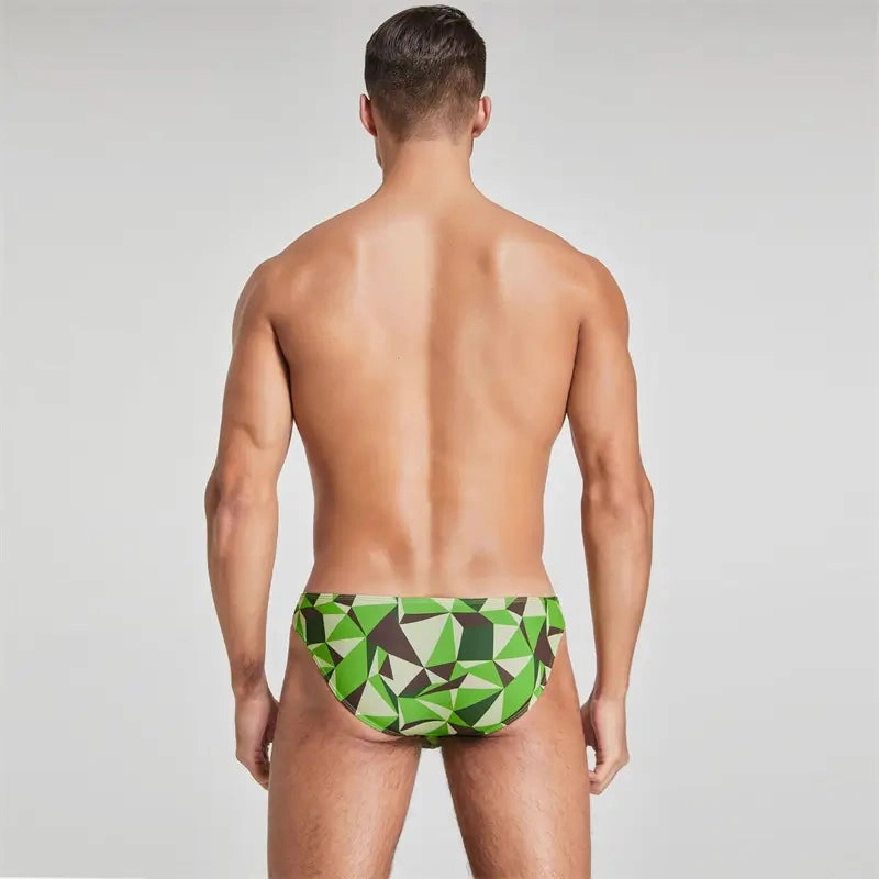 Seobean Men's Bikini Briefs - Sexy Low-Rise Color Block Underwear for Men 220101