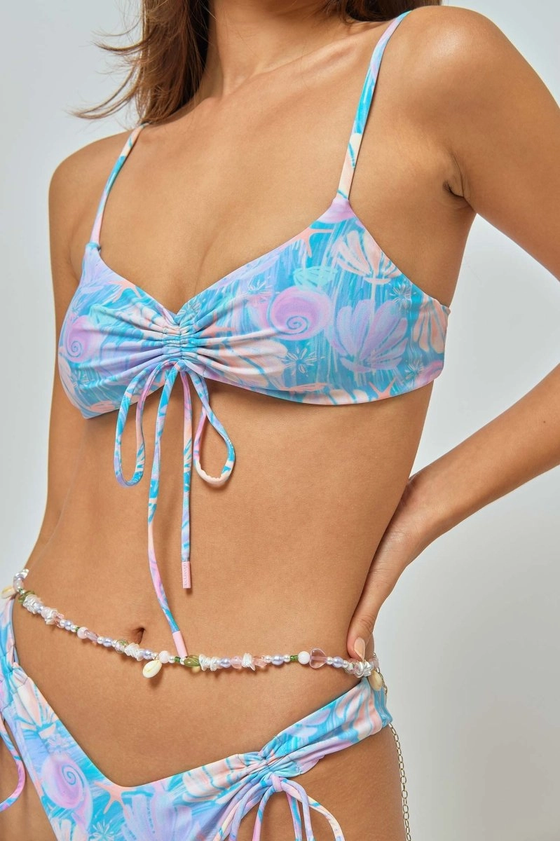 Sophia Scrunched Top / Mermaid Cove FINAL SALE