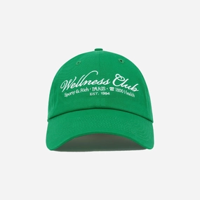 SPORTY & RICH | 1800 HEALTH EMBROIDERED HAT { VERDE/WHITE