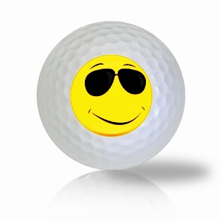 Sun Glasses (Shades) Emoticon Golf Balls