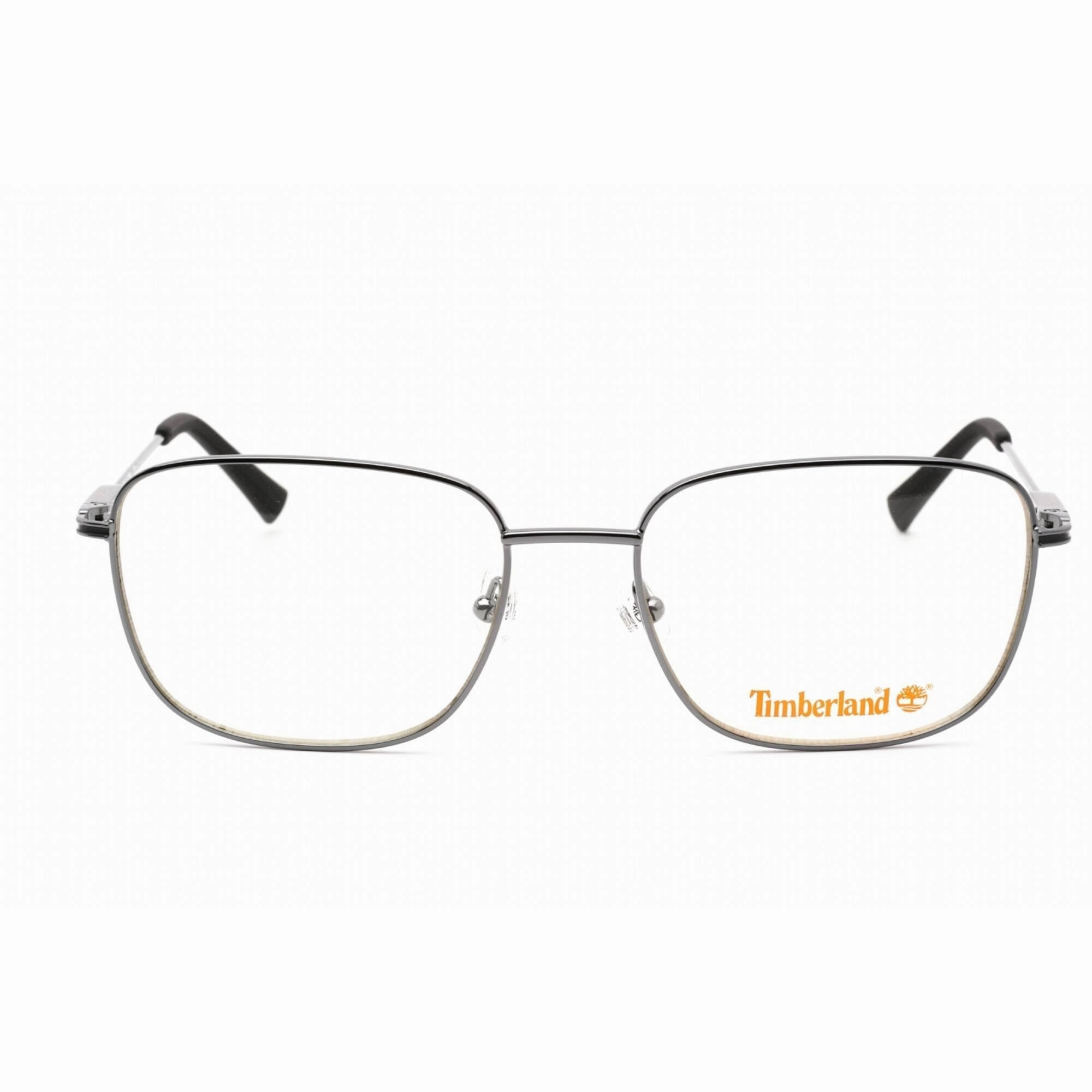Timberland Men's Eyeglasses - Rectangular Shiny Dark Nickeltin Frame | TB1757 006