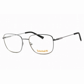 Timberland Men's Eyeglasses - Rectangular Shiny Dark Nickeltin Frame | TB1757 006