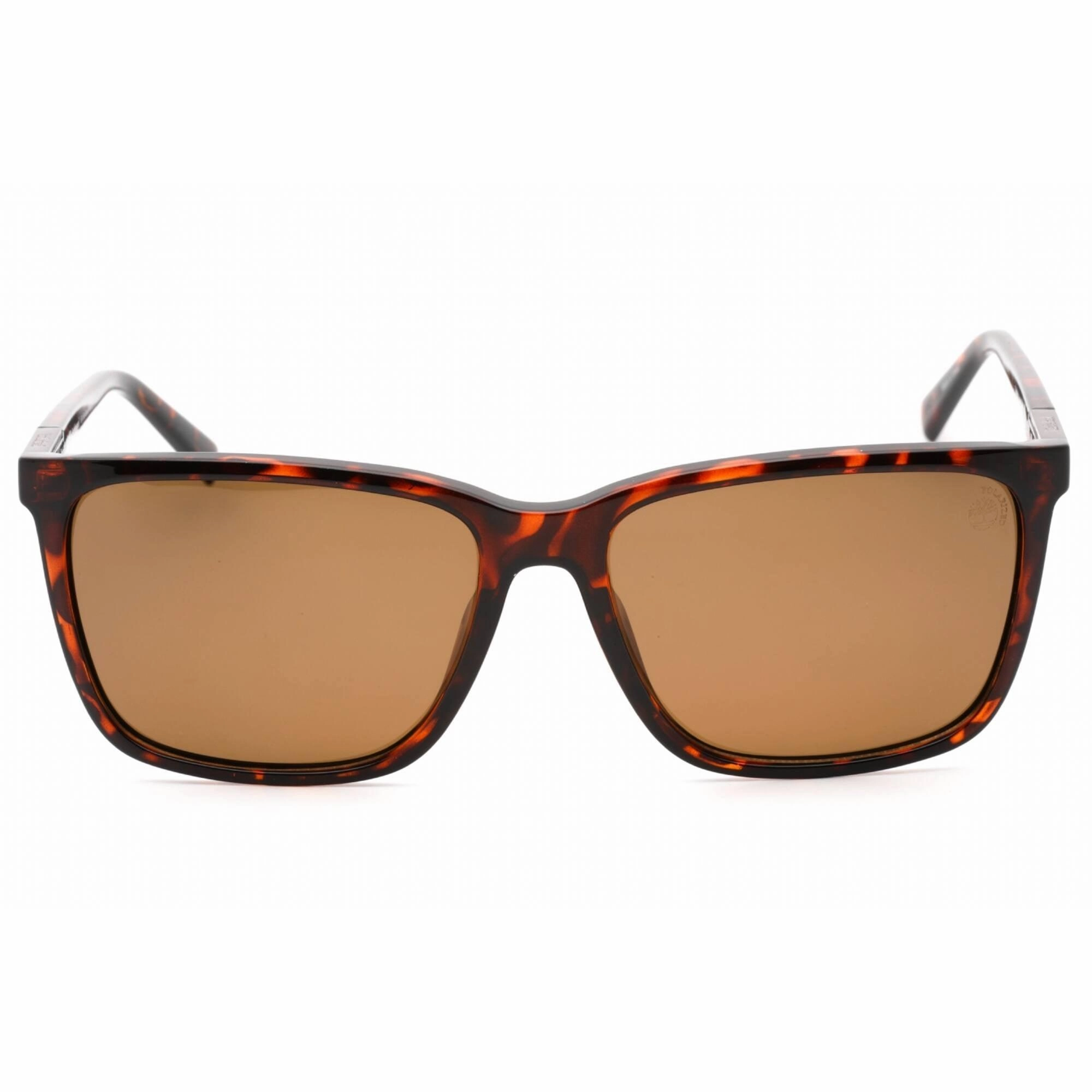 Timberland Men's Sunglasses - Dark Havana Full Rim Square Metal Frame | TB9280-H 52H