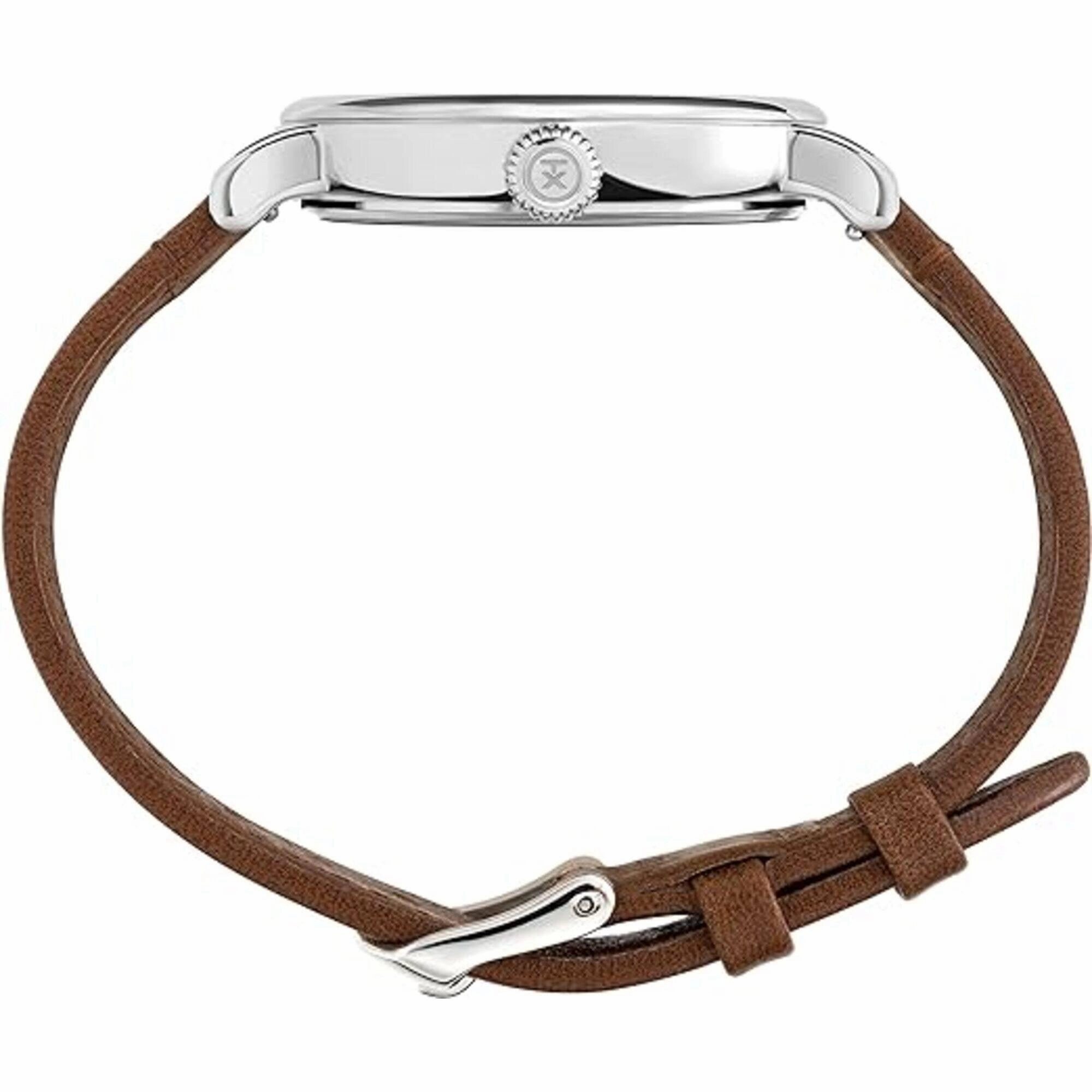 Timex Men's Watch - Standard Peanuts Cream Dial Brown Leather Strap | TW2V32800JR