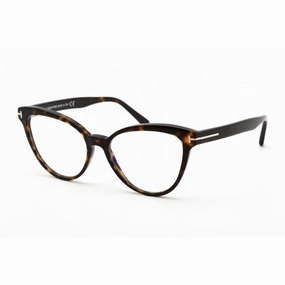 Tom Ford Men's Eyeglasses - Full Rim Cat Eye Dark Havana Plastic Frame | FT5639-B 052