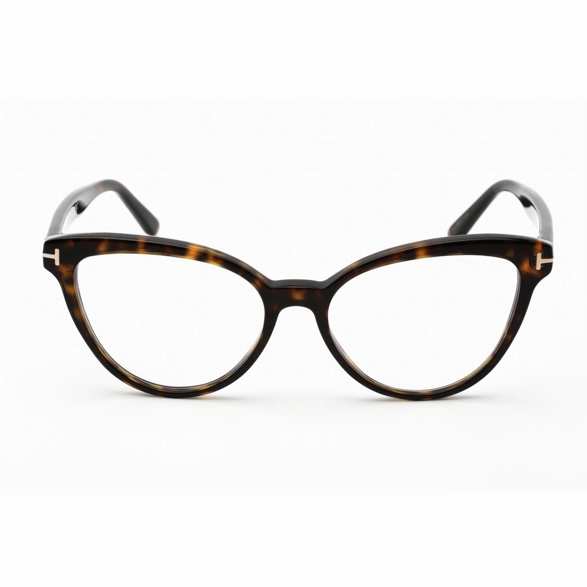 Tom Ford Men's Eyeglasses - Full Rim Cat Eye Dark Havana Plastic Frame | FT5639-B 052