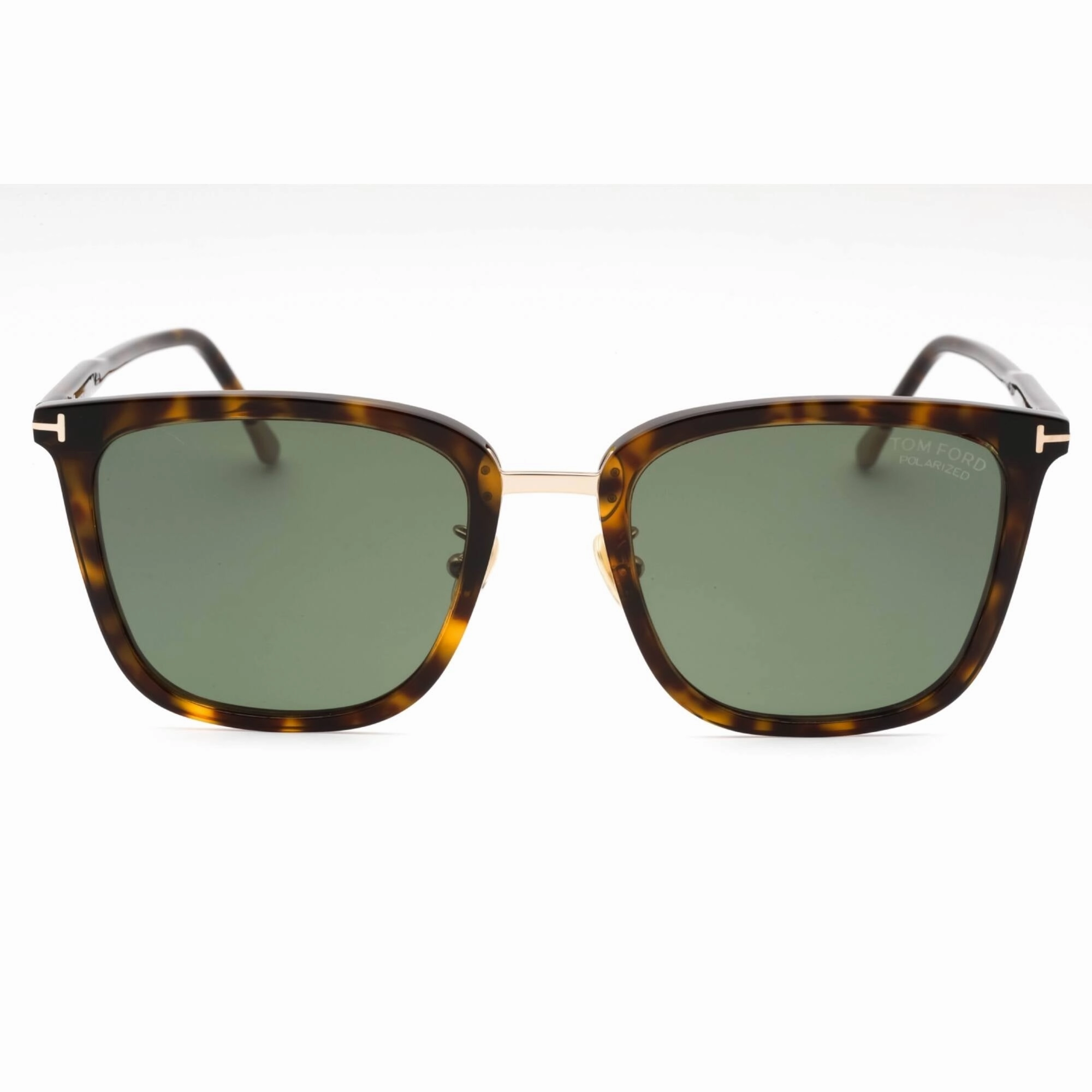 Tom Ford Men's Sunglasses - Dark Havana Square Plastic Frame Green Lens | FT0949-D 52R
