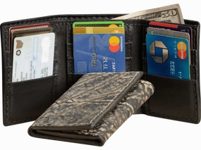 Tree Bark Elephant Trifold Wallet