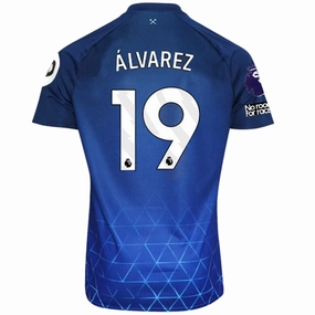Umbro West Ham Edson Alvarez Third Jersey w/ EPL   No Room For Racism Patches 23/24 (Navy/Sky Blue)
