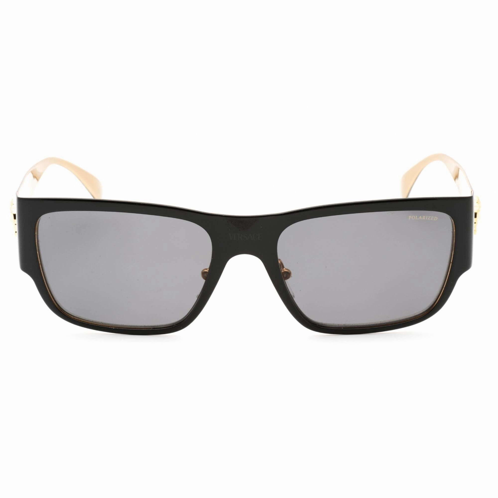 Versace Men's Sunglasses - Black Rectangular Frame Dark Grey Lens | 0VE2262 143381