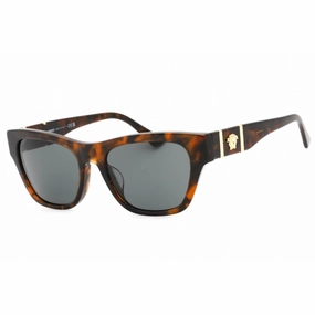Versace Men's Sunglasses - Havana Plastic Frame Dark Grey Lens | 0VE4457F 542987