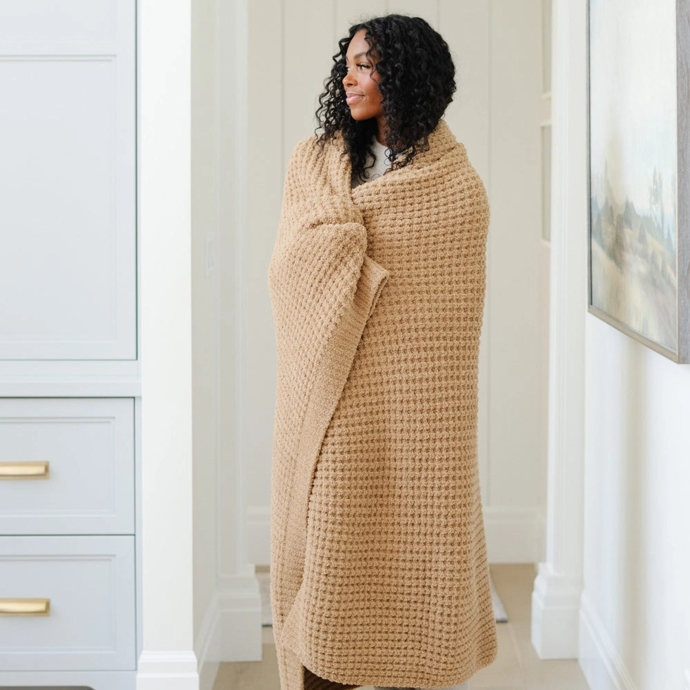 Waffle Knit Throw Blanket