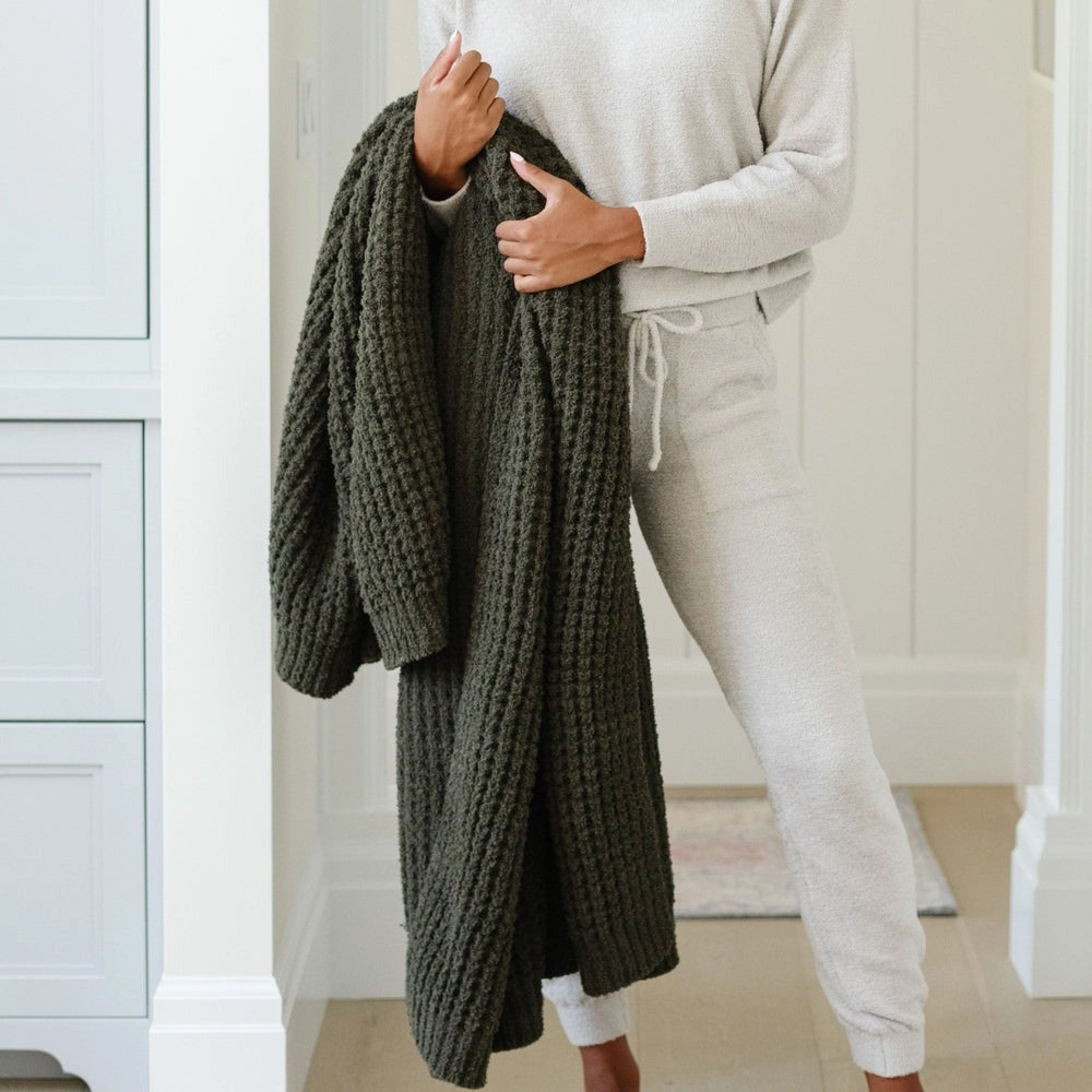 Waffle Knit Throw Blanket