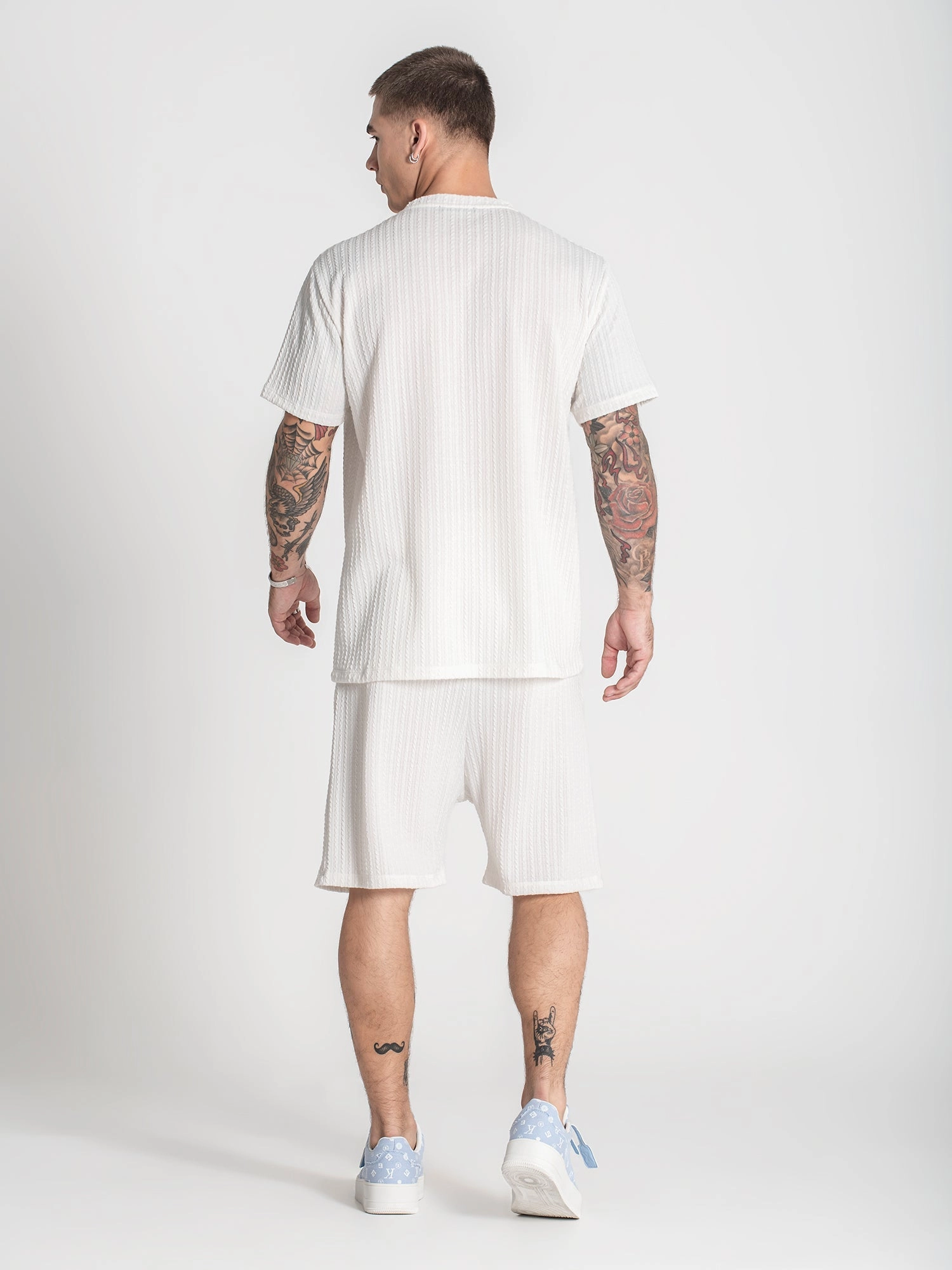 White Waffle Tee