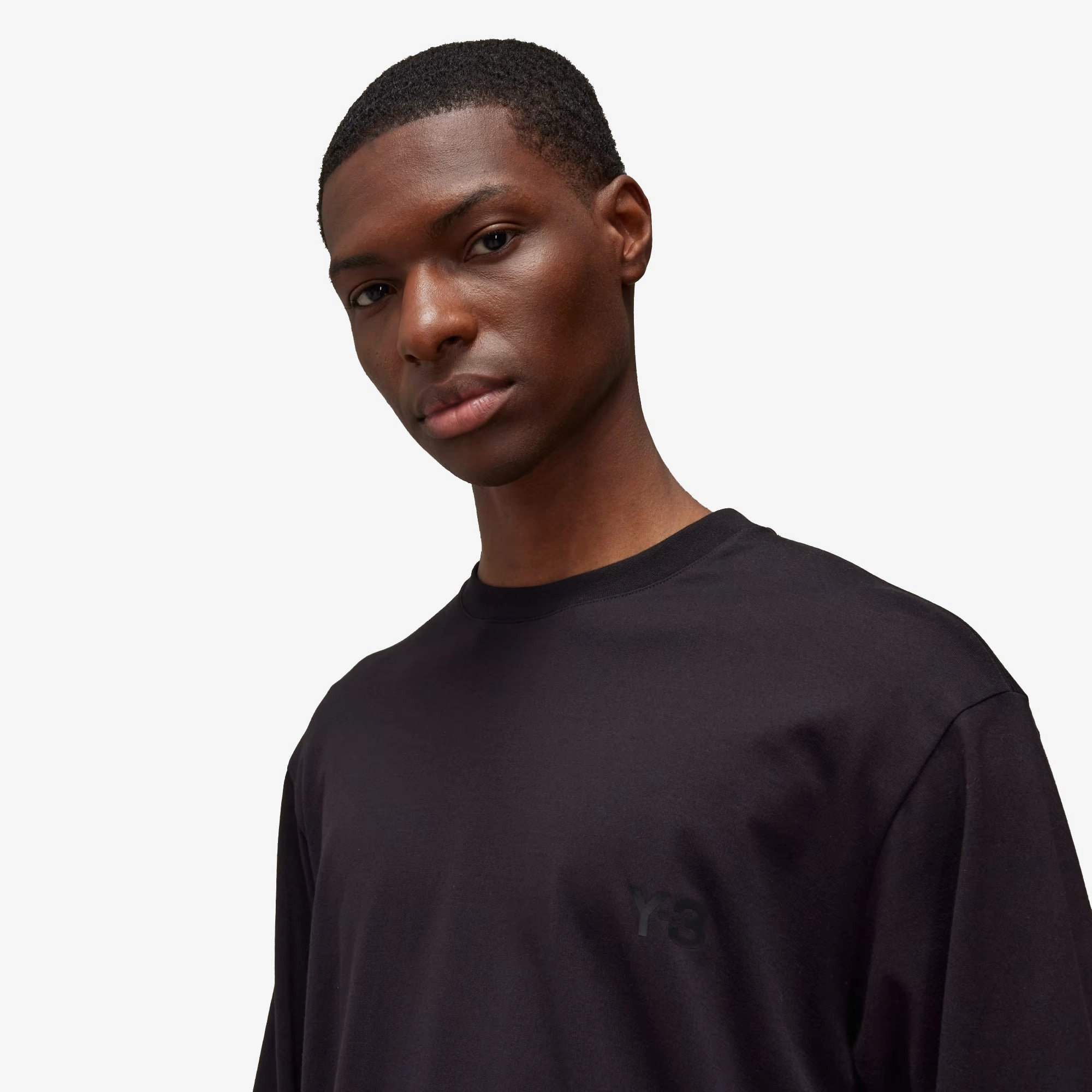 Y-3 | GRAPHIC LONG SLEEVE LONG-SLEEVE TOP { BLACK